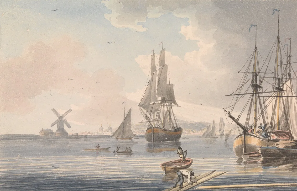 Deptford Dockyard Kent Wall Art by John Cleveley the younger - High-Resolution Digital Print