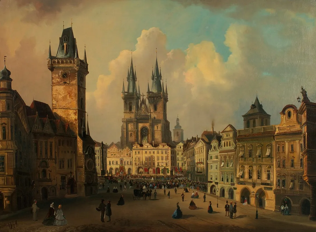 Der Altstadter Ring In Prag