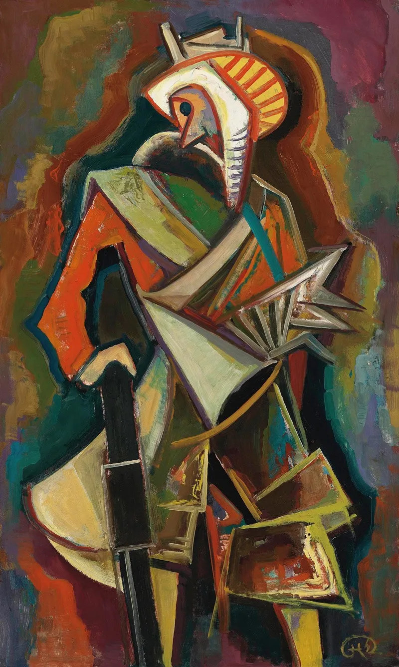Der Armierte Wall Art by Karl Hofer - High-Resolution Digital Print