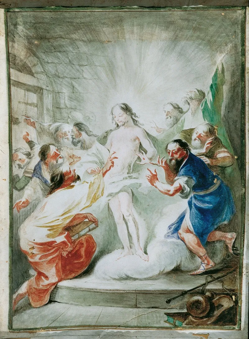 Der Auferstandene Christus Erscheint Den Jungern Wall Art by Joseph Winterhalder the younger - High-Resolution Digital Print