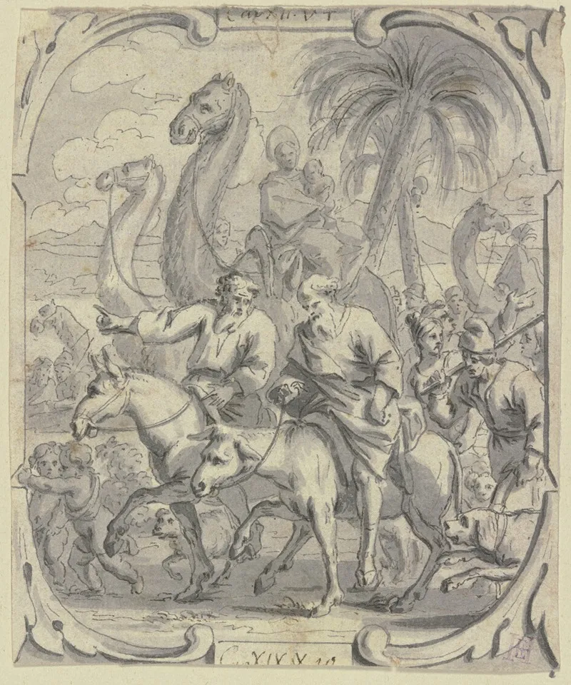 Der Auszug Abrahams Und Lots Aus Haran Wall Art by Johann Jakob von Sandrart - High-Resolution Digital Print