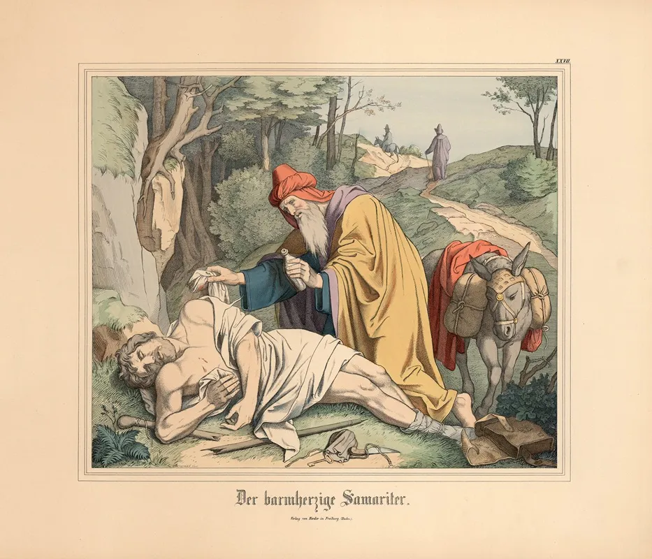 Der Barmherzige Samariter 3 Wall Art by Johann Nepomuk Heinemann - High-Resolution Digital Print
