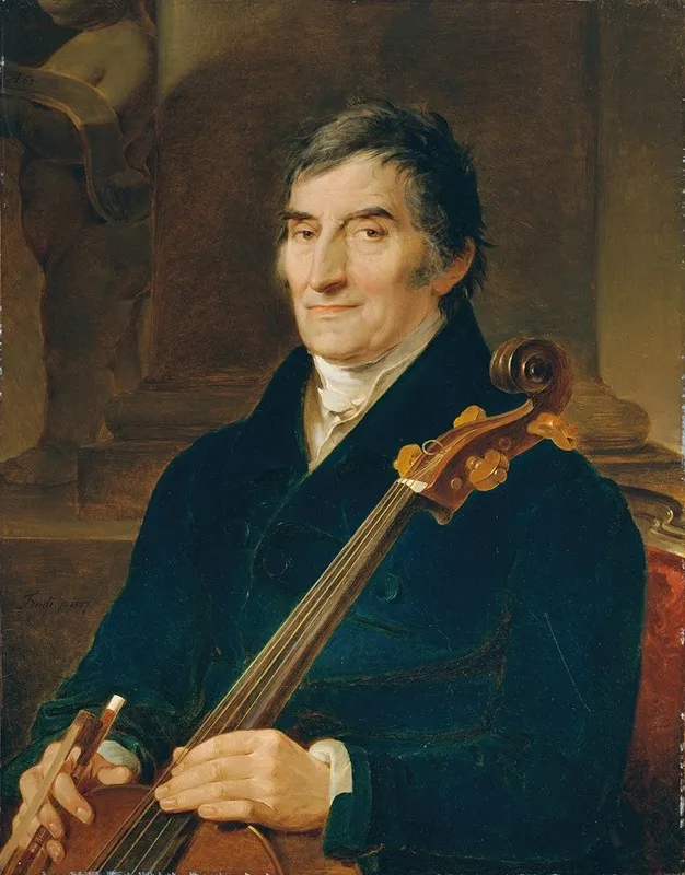 Der Cellist Franz Wodl Wall Art by Peter Fendi - High-Resolution Digital Print