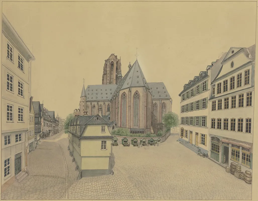 Der Dom Zu Frankfurt Am Main Wall Art by Johann Georg Reinheimer - High-Resolution Digital Print