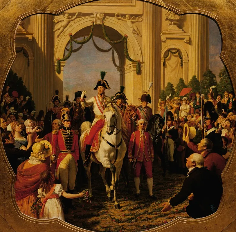Der Einzug Des Kaisers Franz I Ii Von Osterreich In Wien 1814