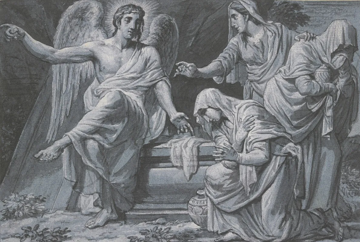 Der Engel Mir Den Drei Marien Am Leeren Grabe Christi Wall Art by Jean Grandjean - High-Resolution Digital Print