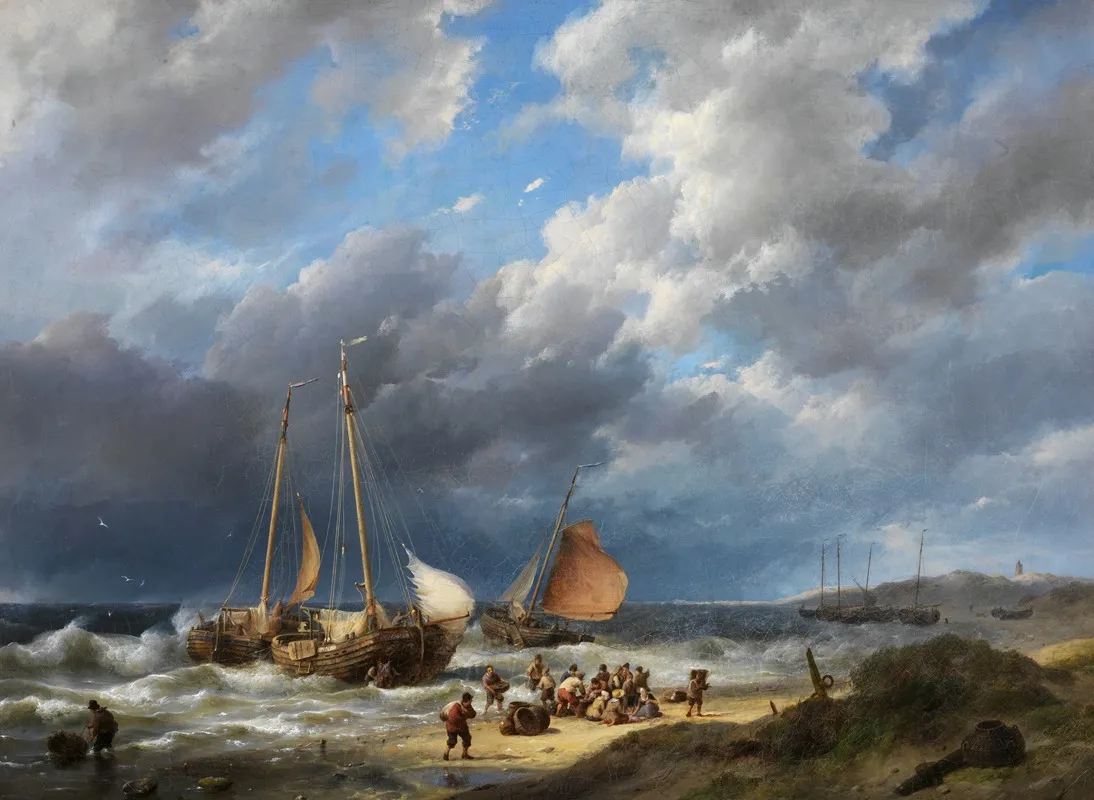 Der Frische Fang Wall Art by Hermanus Koekkoek the elder - High-Resolution Digital Print