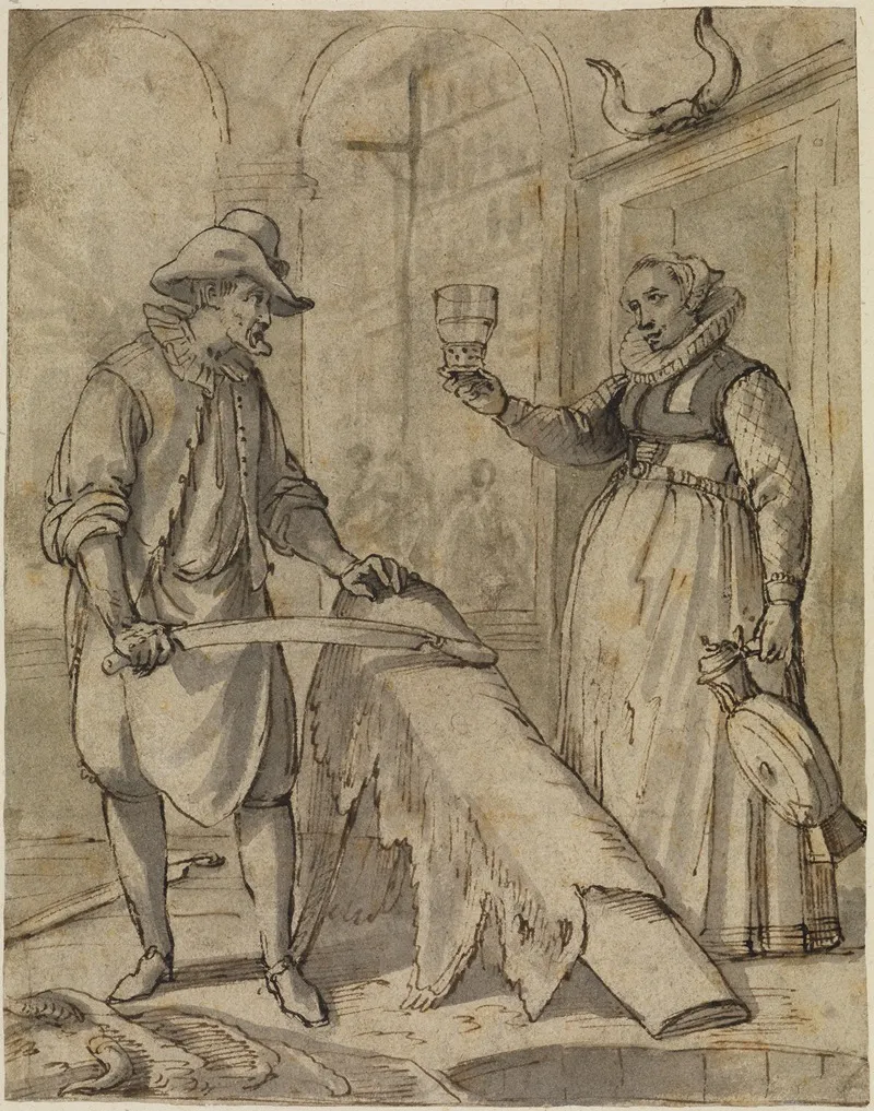 Der Gerber Und Seine Frau Wall Art by Augustin Braun - High-Resolution Digital Print