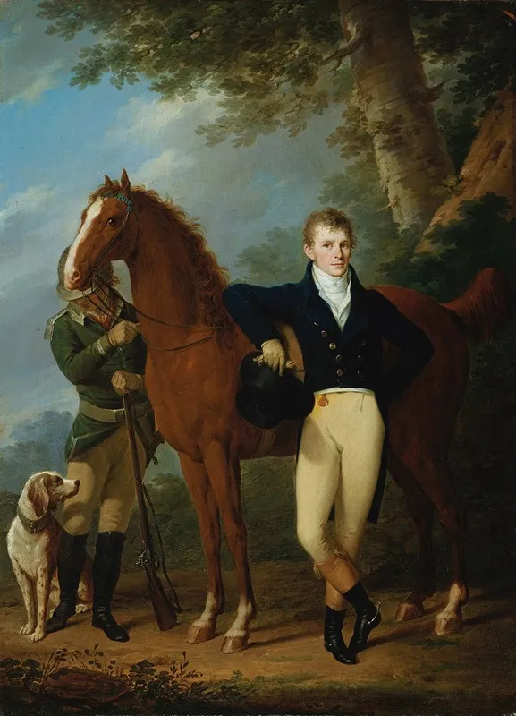 Der Glockengieser Johann Caspar Hofbauer Mit Pferd Und Jager Wall Art by Josef Kreutzinger - High-Resolution Digital Print