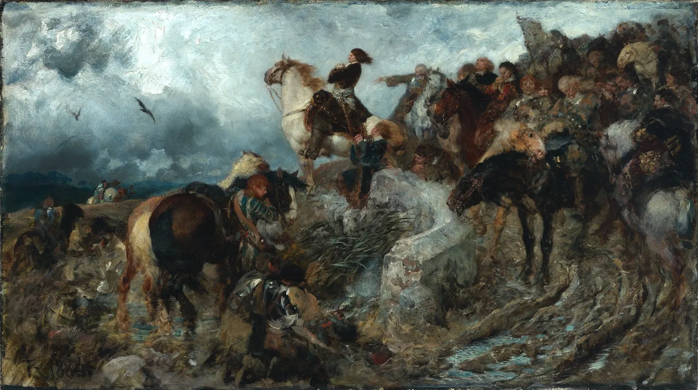 Der Grose Kurfurst Vor Der Schlacht Bei Fehrbellin Wall Art by Ferdinand Keller - High-Resolution Digital Print