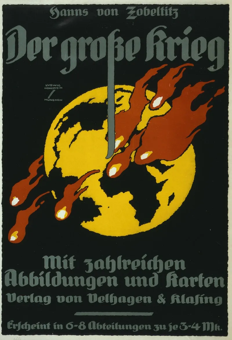 Der Grosse Krieg Von Hanns Von Zobeltitz Mit Zahlreichen Abbildungen Und Karten Wall Art by Ludwig Hohlwein - High-Resolution Digital Print