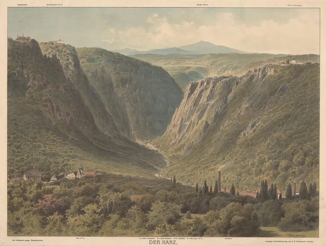 Der Harz Wall Art by Hermann Ludwig Heubner - High-Resolution Digital Print