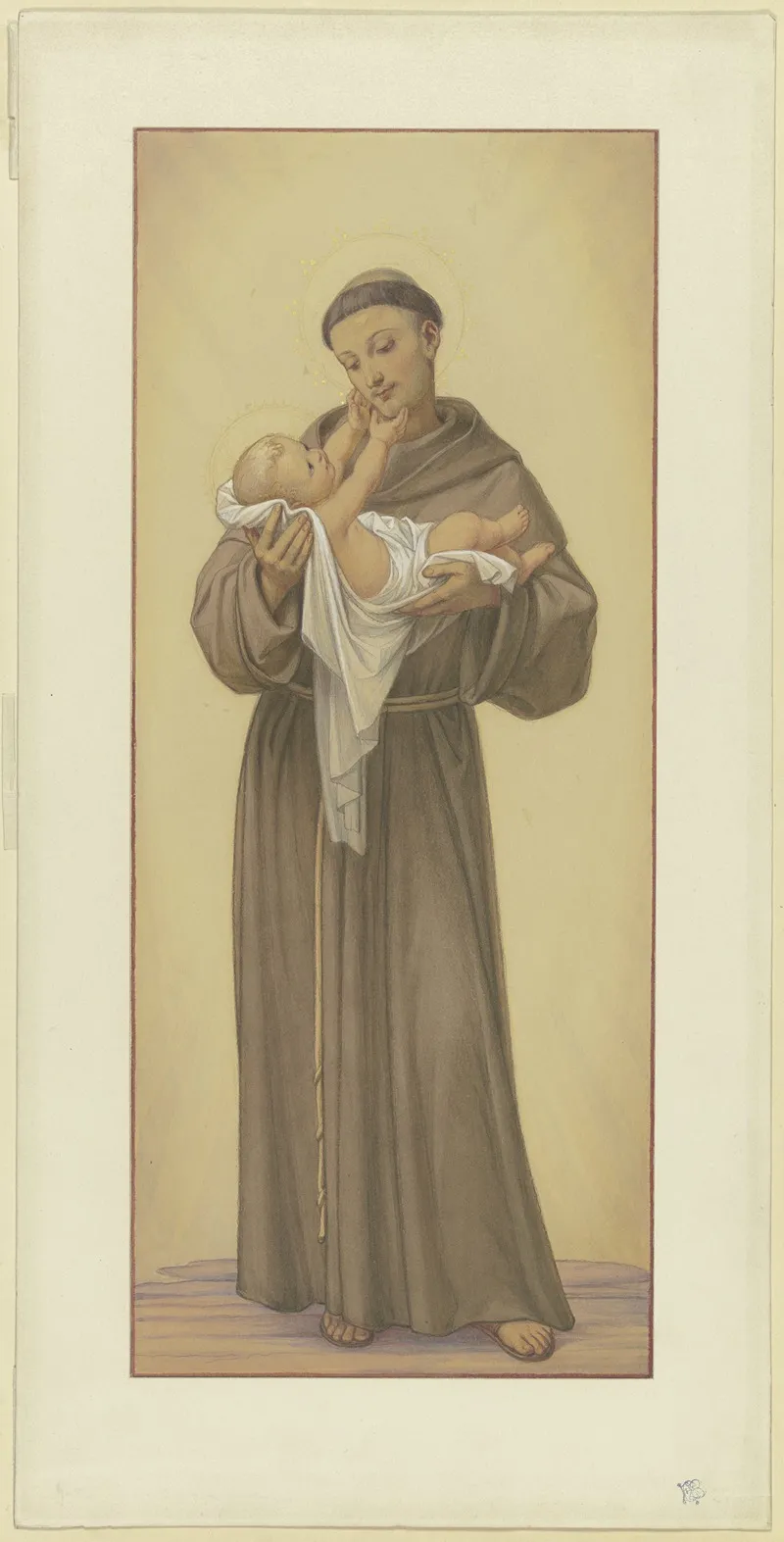 Der Heilige Antonius Von Padua Mit Dem Jesuskind Auf Dem Arm 1862 Wall Art by Eduard von Steinle - High-Resolution Digital Print