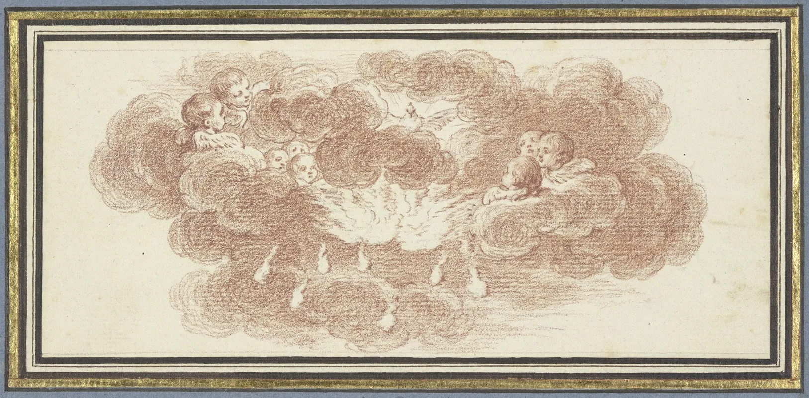 Der Heilige Geist Von Engeln Umgeben Wall Art by Charles Nicolas Cochin II - High-Resolution Digital Print