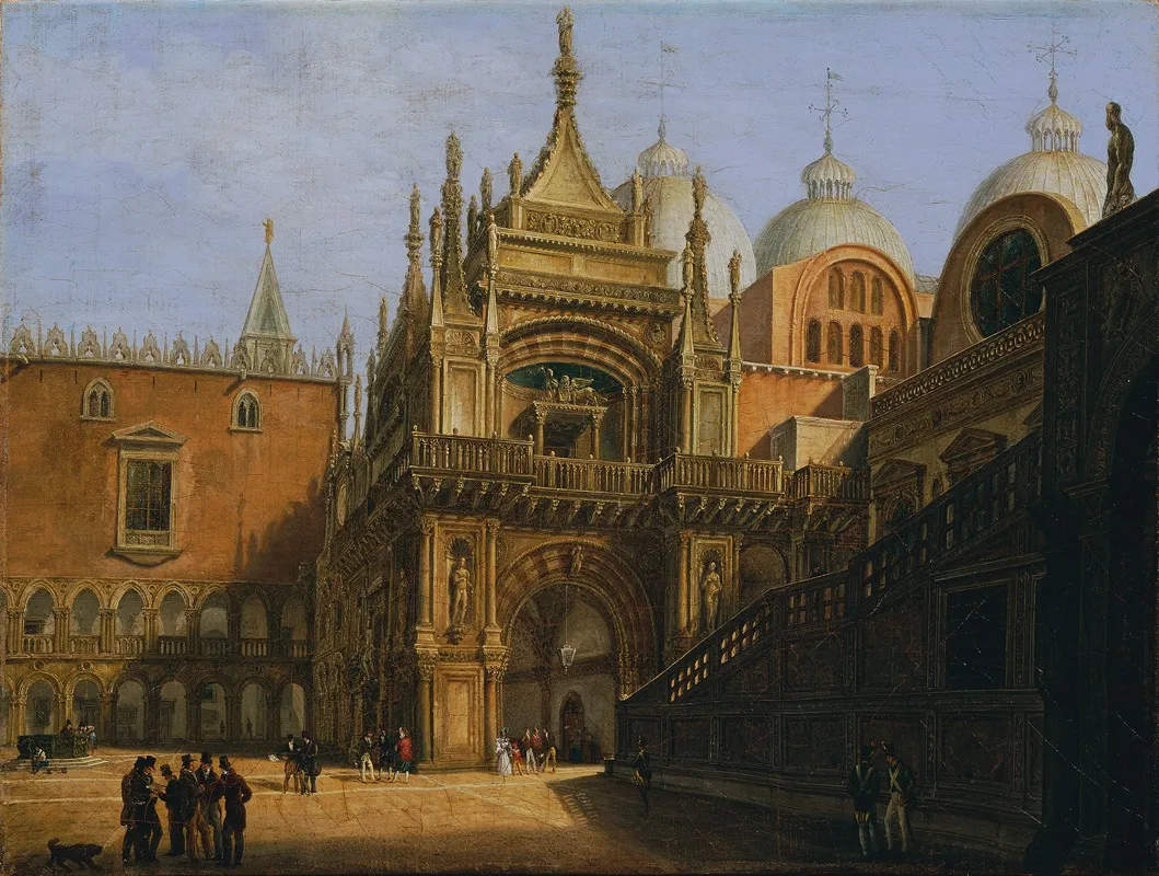 Der Hof Des Dogenpalastes Wall Art by Tranquillo Orsi - High-Resolution Digital Print