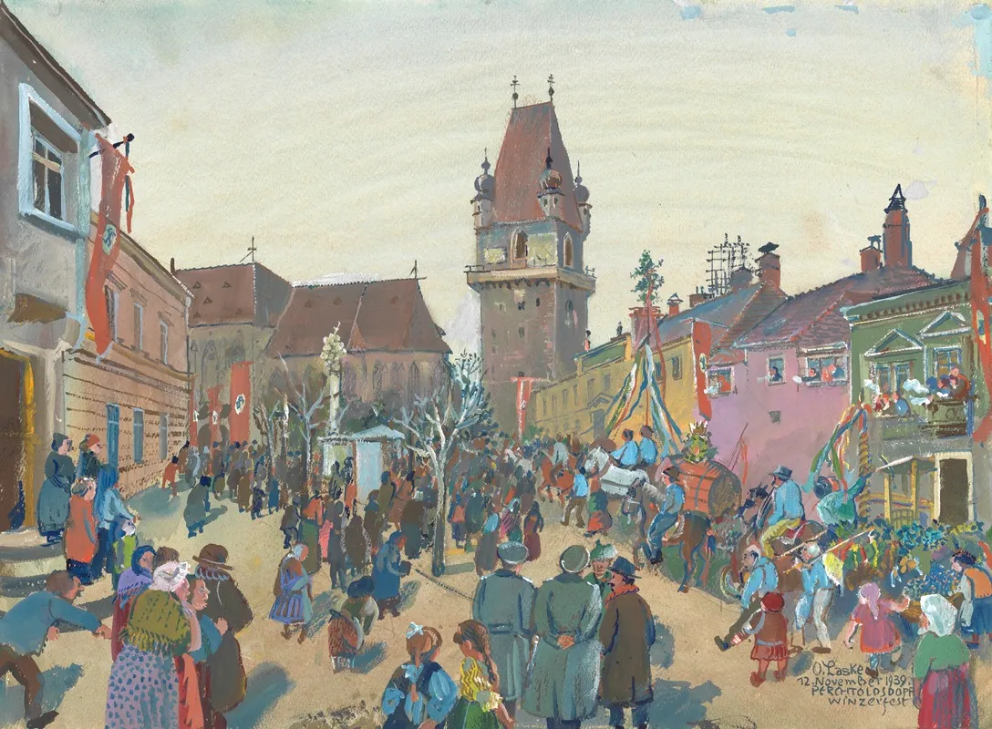 Der Huter Einzug In Perchtoldsdorf Am 12 November 1939 Wall Art by Oskar Laske - High-Resolution Digital Print