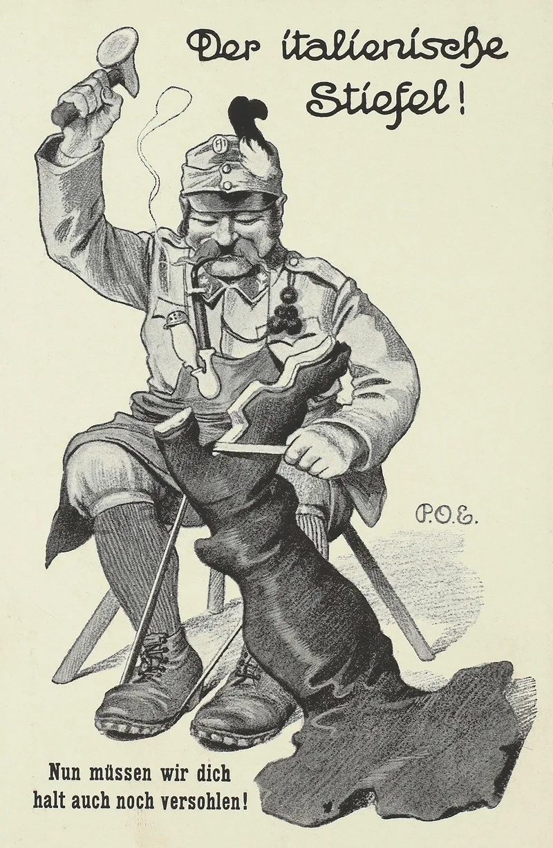 Der Italienische Stiefel Nun Mussen Wir Dich Halt Auch Noch Versohlen Wall Art by Paul Otto Engelhard - High-Resolution Digital Print