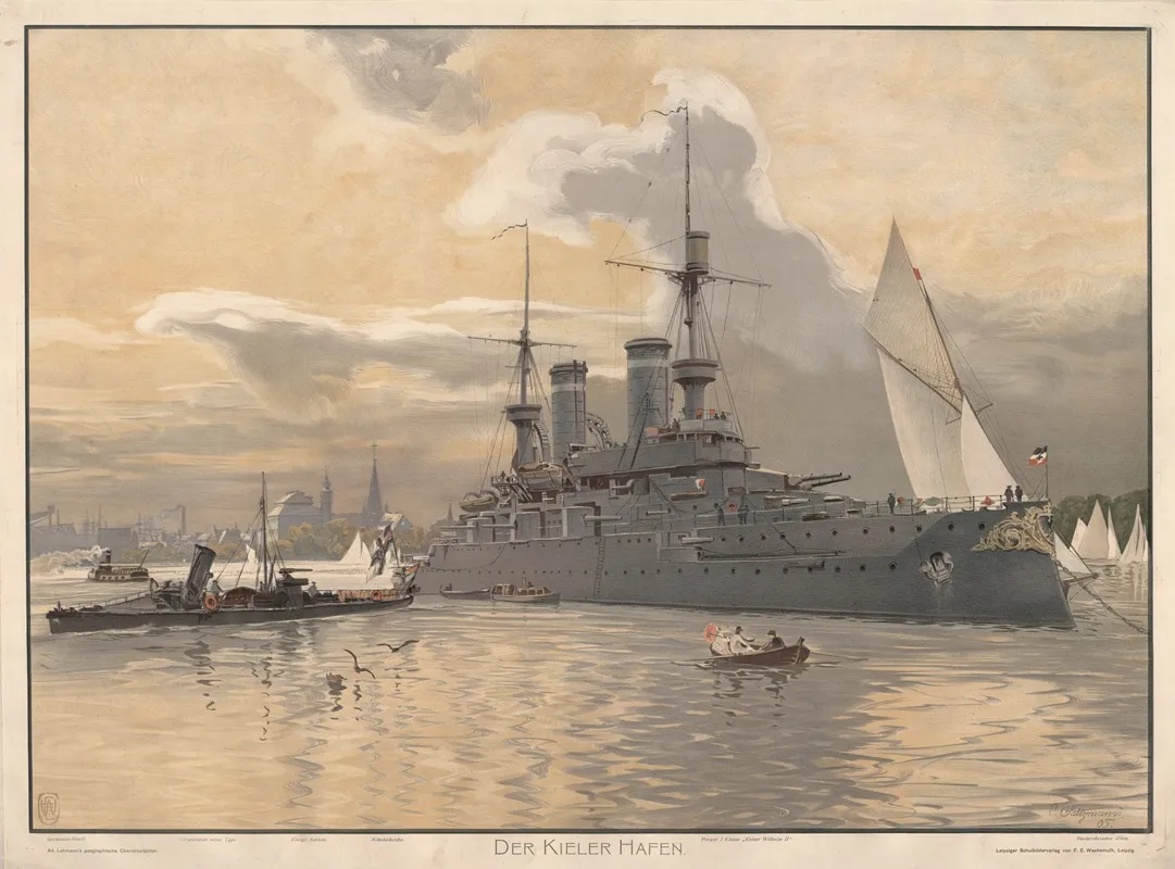 Der Kieler Hafen Wall Art by P. Haltzmann - High-Resolution Digital Print