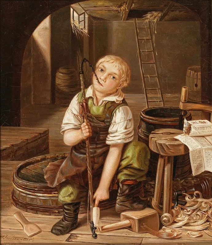 Der Kleine Handwerker Wall Art by Wilhelm Kiesewetter - High-Resolution Digital Print