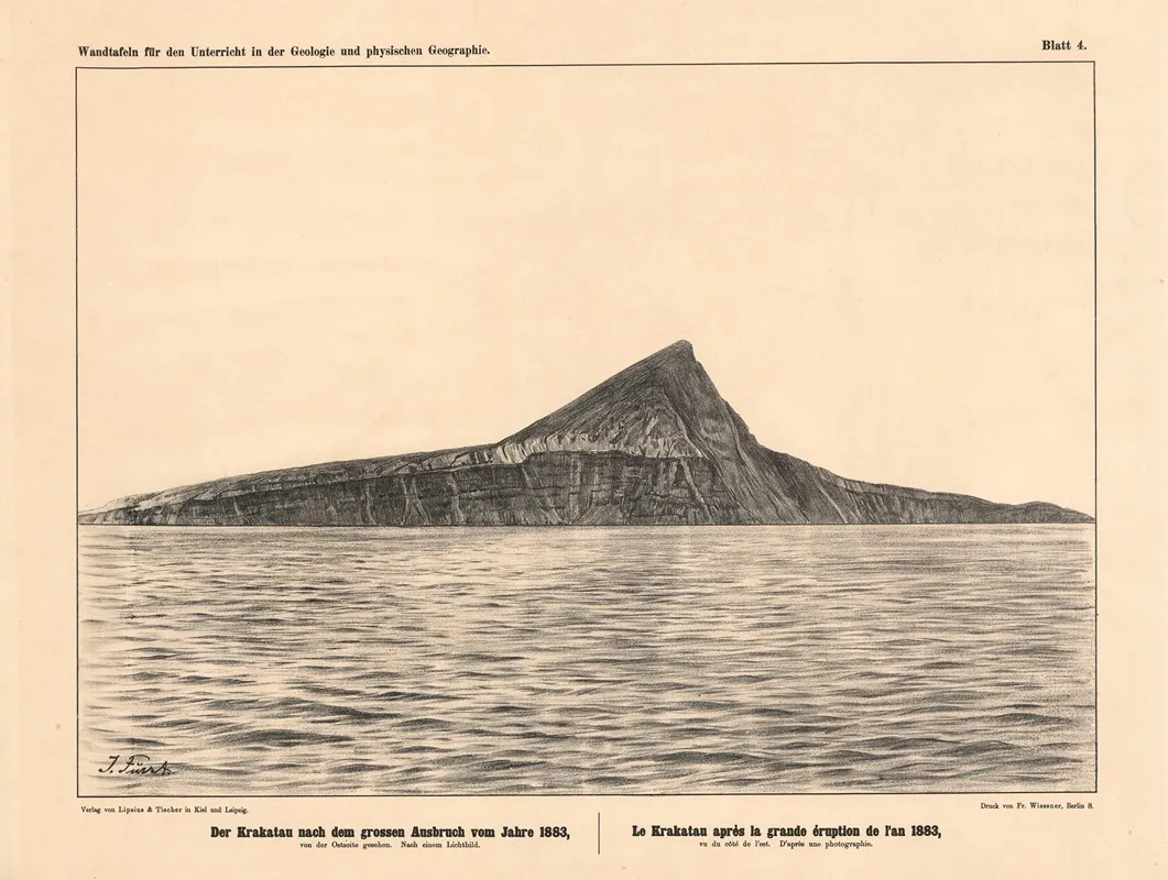 Der Krakatau Nach Dem Grossen Ausbruch Vom Jahre 1883 Wall Art by J. Fürst - High-Resolution Digital Print
