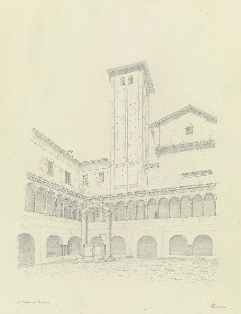 Der Kreuzgang Von S Stefano In Bologna