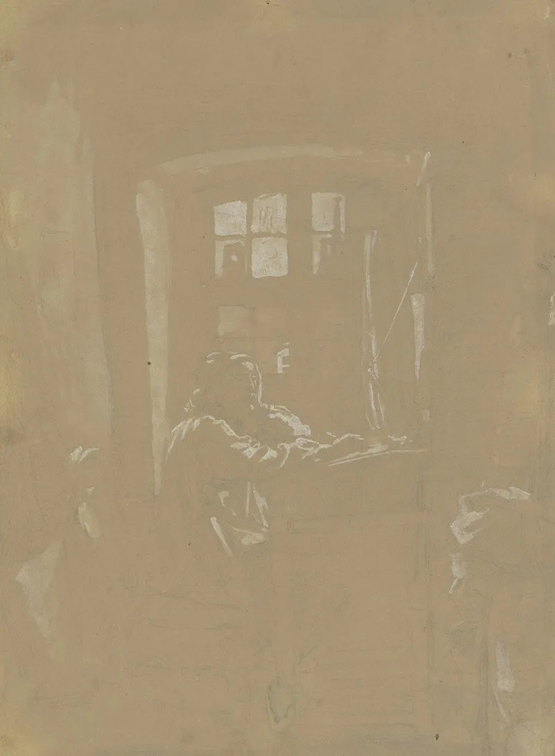 Der Kupferstecher Eissenhardt In Seinem Atelier Wall Art by Angilbert Göbel - High-Resolution Digital Print