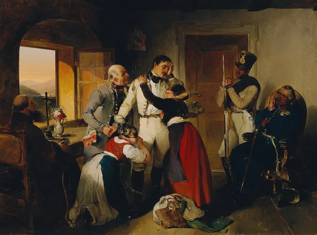 Der Letzte Abend Eines Zum Tode Verurteilten Soldaten Wall Art by Carl Schindler - High-Resolution Digital Print