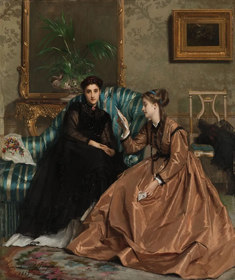 Der Liebesbrief 7 Wall Art by Gustave Léonard de Jonghe - High-Resolution Digital Print
