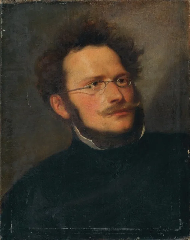 Der Maler Heinrich Schwemminger Wall Art by Joseph Hasslwander - High-Resolution Digital Print