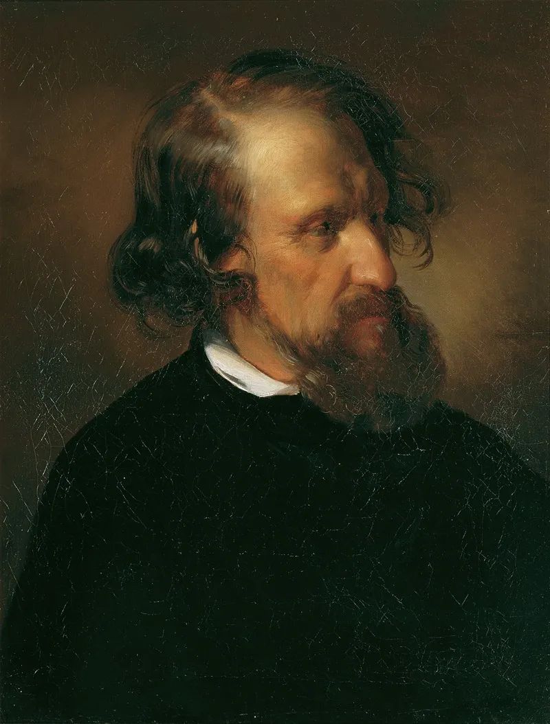 Der Maler Und Lithograf Josef Kriehuber 1800 1876 Wall Art by Friedrich von Amerling - High-Resolution Digital Print