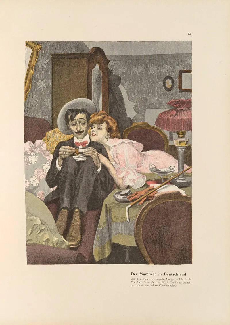 Der Marchese In Deutschland Wall Art by Ferdinand Freiherr von Reznicek - High-Resolution Digital Print