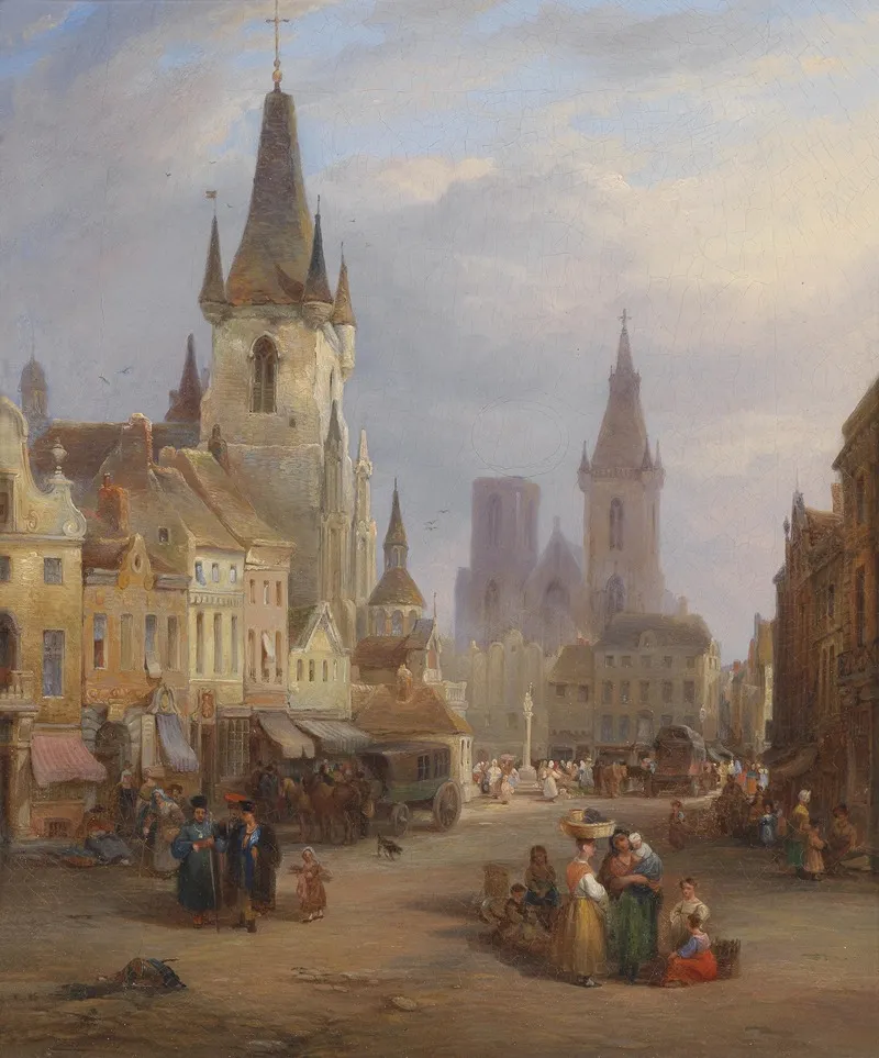 Der Markttag Wall Art by Joseph Barter - High-Resolution Digital Print