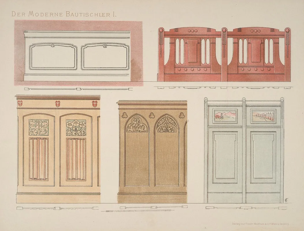 Der Moderne Bautischler Pl 07 Wall Art by Emmerich Fellinger - High-Resolution Digital Print