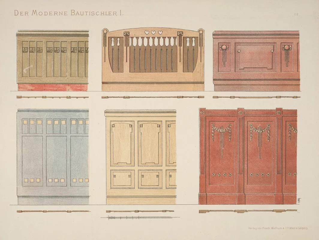 Der Moderne Bautischler Pl 08 Wall Art by Emmerich Fellinger - High-Resolution Digital Print