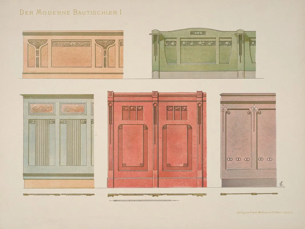 Der Moderne Bautischler Pl 11 Wall Art by Emmerich Fellinger - High-Resolution Digital Print