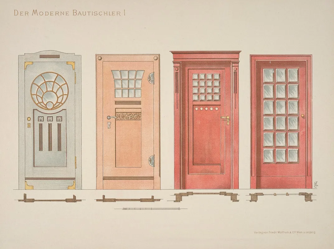 Der Moderne Bautischler Pl 12 Wall Art by Emmerich Fellinger - High-Resolution Digital Print
