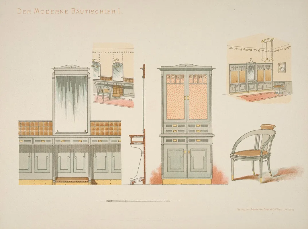 Der Moderne Bautischler Pl 14 Wall Art by Emmerich Fellinger - High-Resolution Digital Print