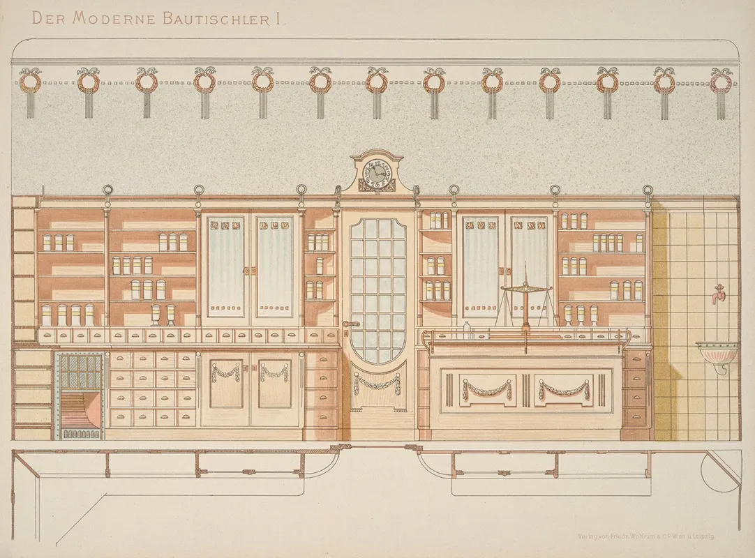 Der Moderne Bautischler Pl 18 Wall Art by Emmerich Fellinger - High-Resolution Digital Print