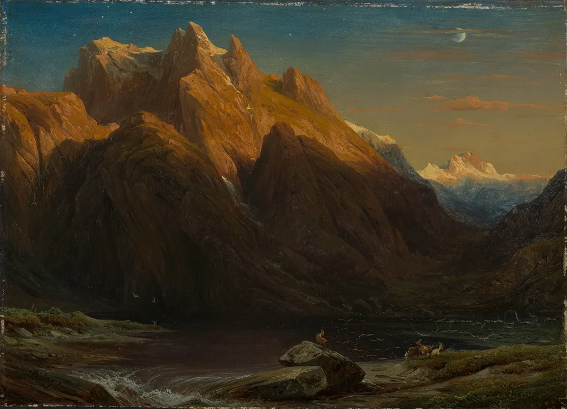 Der Montblanc Im Alpengluhen