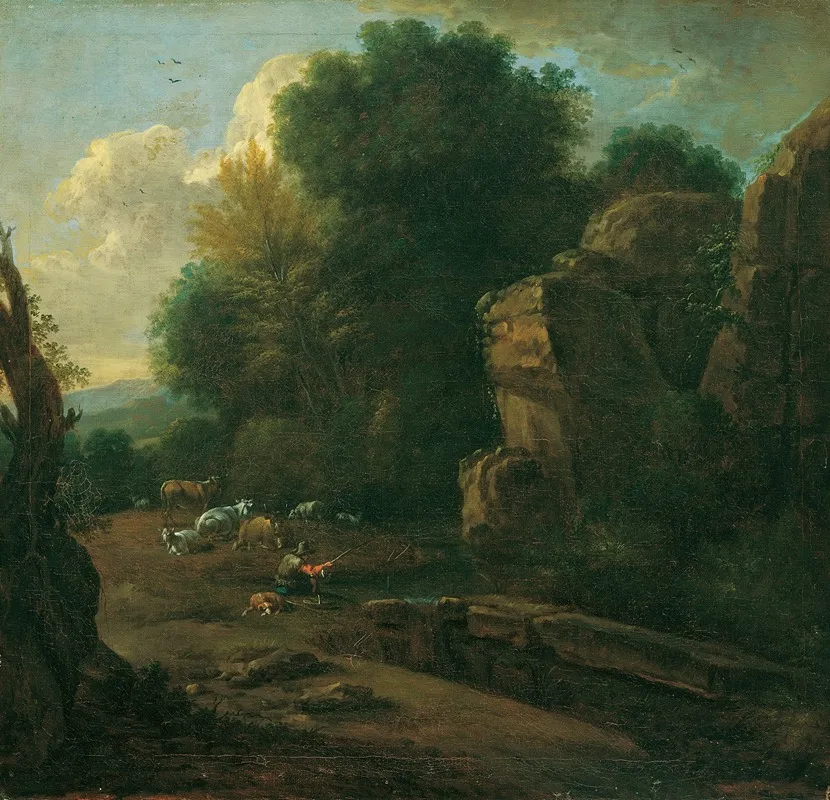 Der Morgen 2 Wall Art by Johann Franz Nepomuk Lauterer - High-Resolution Digital Print
