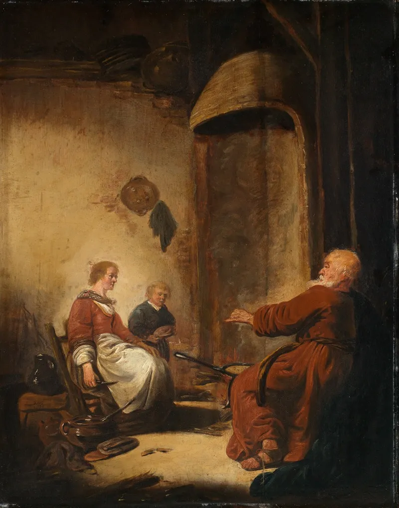 Der Prophet Elias Im Hause Der Witwe Von Sarepta Wall Art by Benjamin Gerritsz. Cuyp - High-Resolution Digital Print