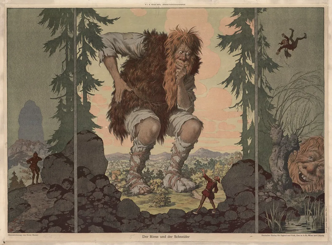 Der Riese Und Der Schneider Wall Art by Ernst Kutzer - High-Resolution Digital Print