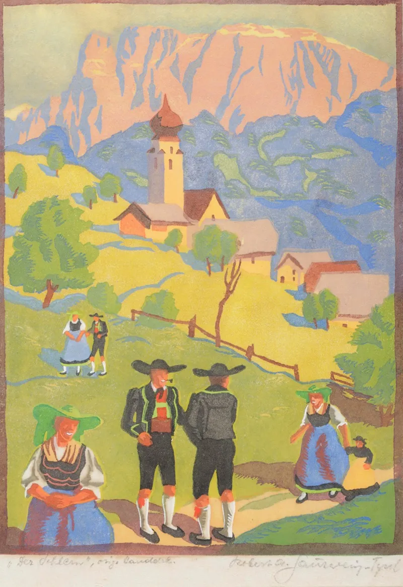 Der Schlern Wall Art by Robert A Saurwein - High-Resolution Digital Print