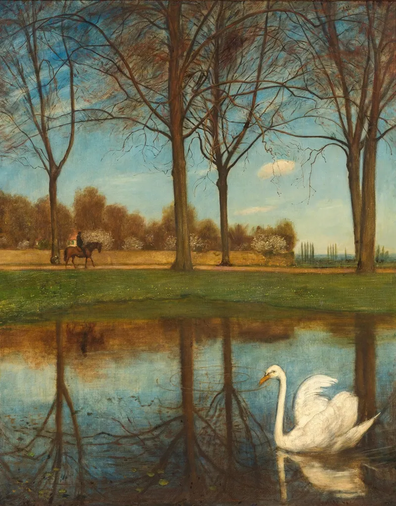 Der Schwan Wall Art by Hans Thoma - High-Resolution Digital Print