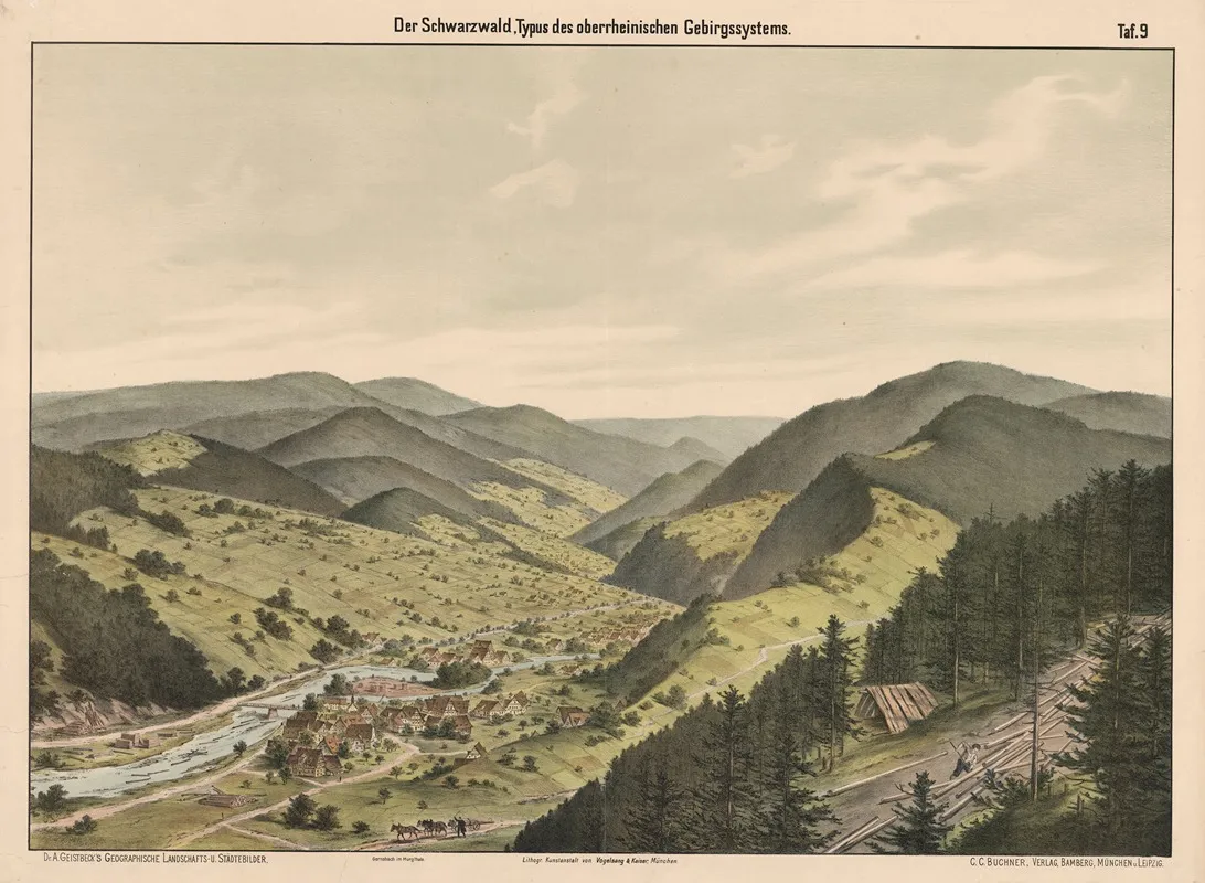 Der Schwarzwald Typus Des Ober Rheinischen Gebirgssystems Wall Art by Vogelsang &amp; Kaiser - High-Resolution Digital Print