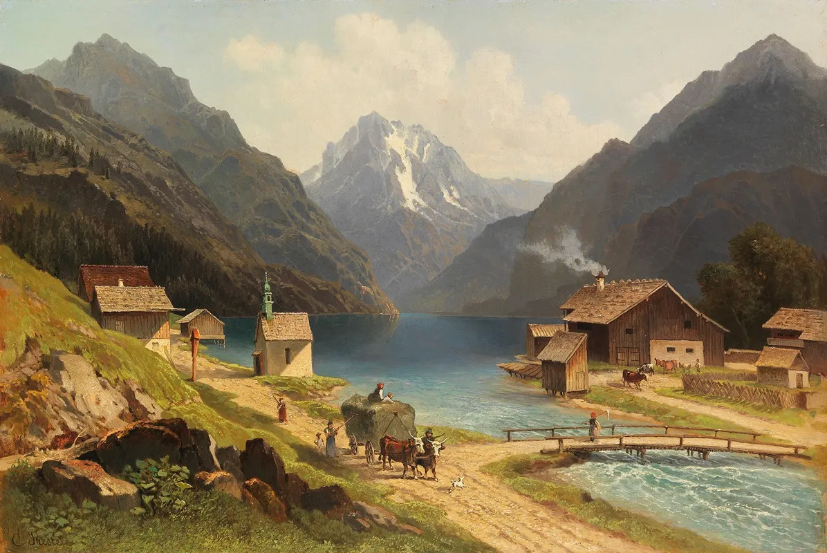 Der Sixenhof Am Achensee In Tirol Wall Art by Carl Prestele - High-Resolution Digital Print