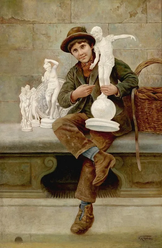 Der Skulpturenverkaufer Wall Art by Vittorio Rignano - High-Resolution Digital Print