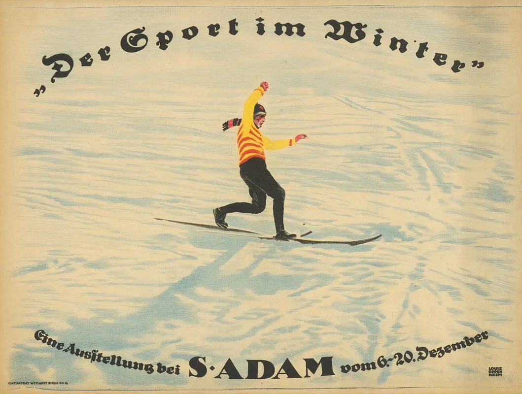 Der Sport Im Winter Wall Art by Louis Oppenheim - High-Resolution Digital Print