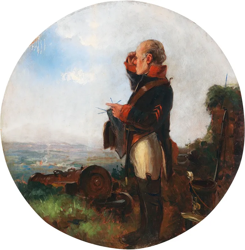 Der Strickende Soldat Wall Art by Carl Spitzweg - High-Resolution Digital Print