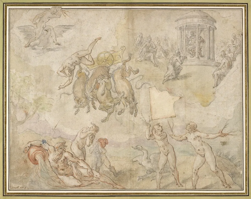 Der Sturz Des Phaeton Wall Art by Hans von Aachen - High-Resolution Digital Print